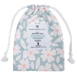 Swim Essentials - Florish Green Strandlaken, 180x90cm