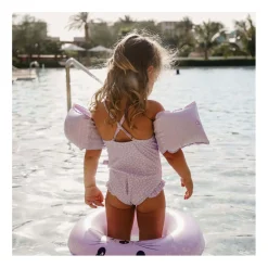 Swim Essentials - Lila Leopard Zwembandjes, 0-2 Jaar