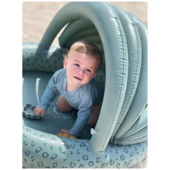 Swim Essentials Kinderzwembad met Zonnescherm Luipaard Groen