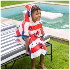 Swim Essentials Strandponcho Walvissenprint Rood/Wit