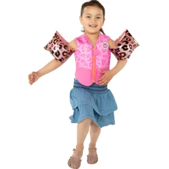 Swim Essentials Zwembandjes Panterprint Rose Goud, 2-6 jaar