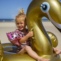 Swim Essentials Zwembandjes Panterprint Rose Goud, 2-6 jaar