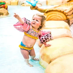 Swim Essentials Zwembandjes Panterprint Rose Goud, 2-6 jaar