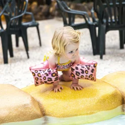 Swim Essentials Zwembandjes Panterprint Rose Goud, 2-6 jaar