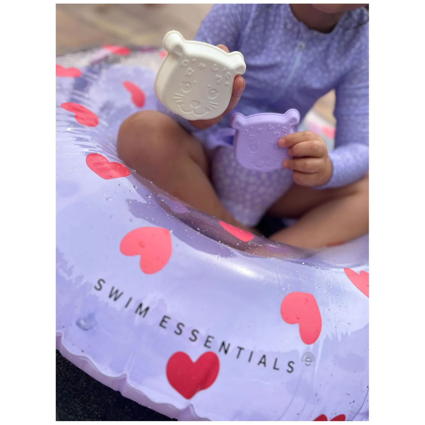 Swim Essentials Zwemring Hart Lila, 90cm