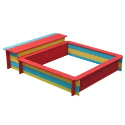 Swingking Houten Zandbak Gekleurd - Jade