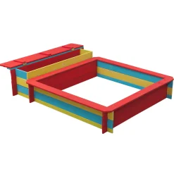 Swingking Houten Zandbak Gekleurd - Jade