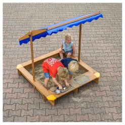 Swingking Houten Zandbak met Waterbakken en Afdekzeil