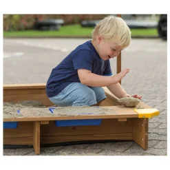 Swingking Houten Zandbak met Waterbakken en Afdekzeil