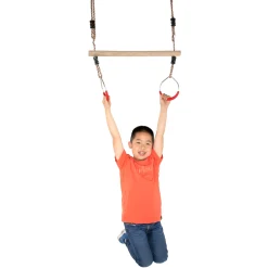 Swingking Trapeze Hout met Ringen, 58cm
