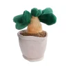 Take Me Home Knuffel Plant Pluche - Lichtgrijze Pot Donkergroen Blad