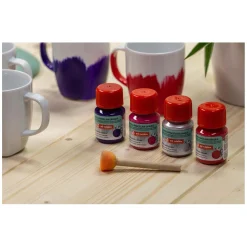 Talens Art Creat.Glas & Porselein Dekkend 4 X30ml Roze Zilver