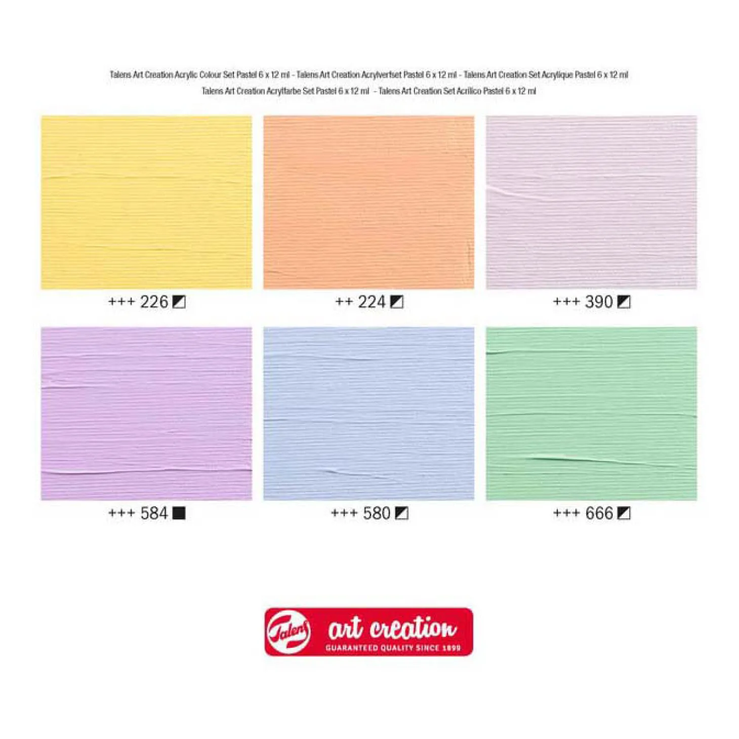 Talens Art Creation Acrylverf Set Pastel, 6x12ml