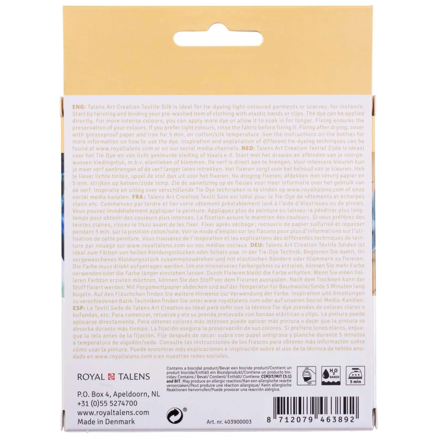 Talens Art Creation Tie-Dye Set Blauw, 3x85ml