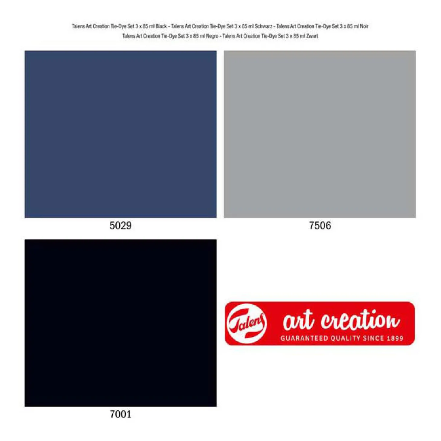 Talens Art Creation Tie-Dye Set Zwart, 3x85 ml