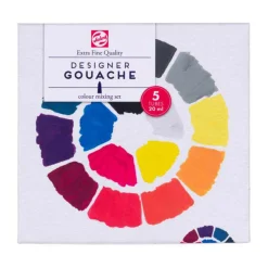 Talens Gouache Extra Fijn Mengset, 5x20ml Tubes