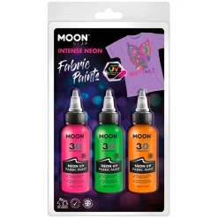 Textielverf Neon 3x30ml - Oranje, Groen, Roze