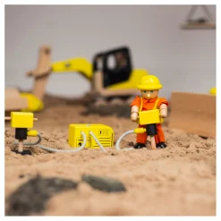 Tidlo Houten Poppenhuis Bouwvakkers Constructie Materiaal, 13dlg.