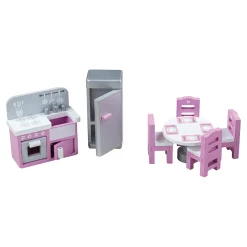 Tidlo Houten Poppenhuis Meubels Keuken, 9dlg.