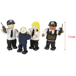 Tidlo Houten Poppenhuis Poppen Politie en Boef, 4st.