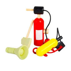 Tidlo Houten Poppenhuis Poppen Brandweermannen, 4st.