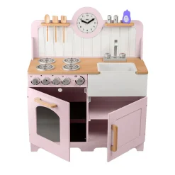 Tidlo Houten Speelkeuken Landelijk Roze, 7dlg.