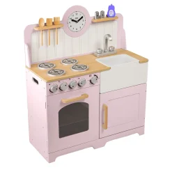 Tidlo Houten Speelkeuken Landelijk Roze, 7dlg.