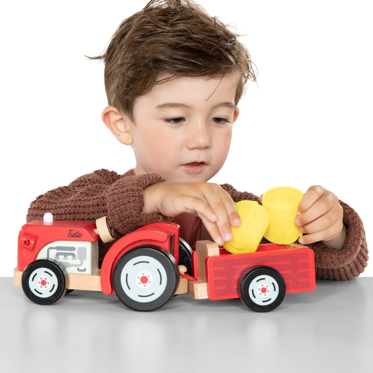 Tidlo Houten Tractor met Trailer