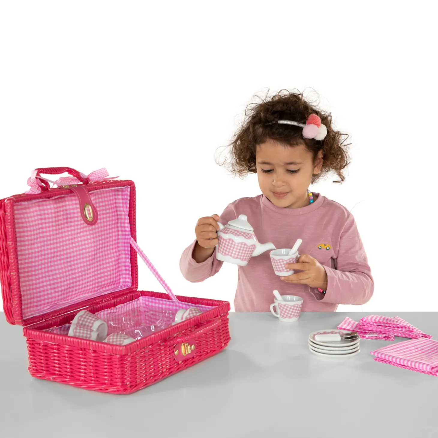 Tidlo Picnickset in Roze Koffer