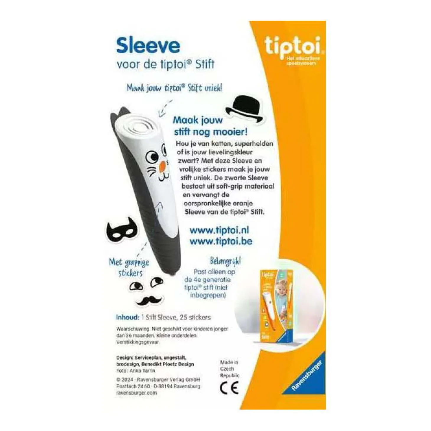 Tiptoi Sleeve Zwart voor de Stift