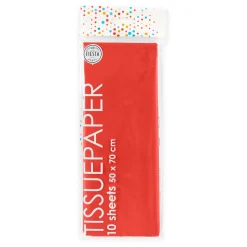 Tissuepapier 10 Vellen Rood, 50x70cm