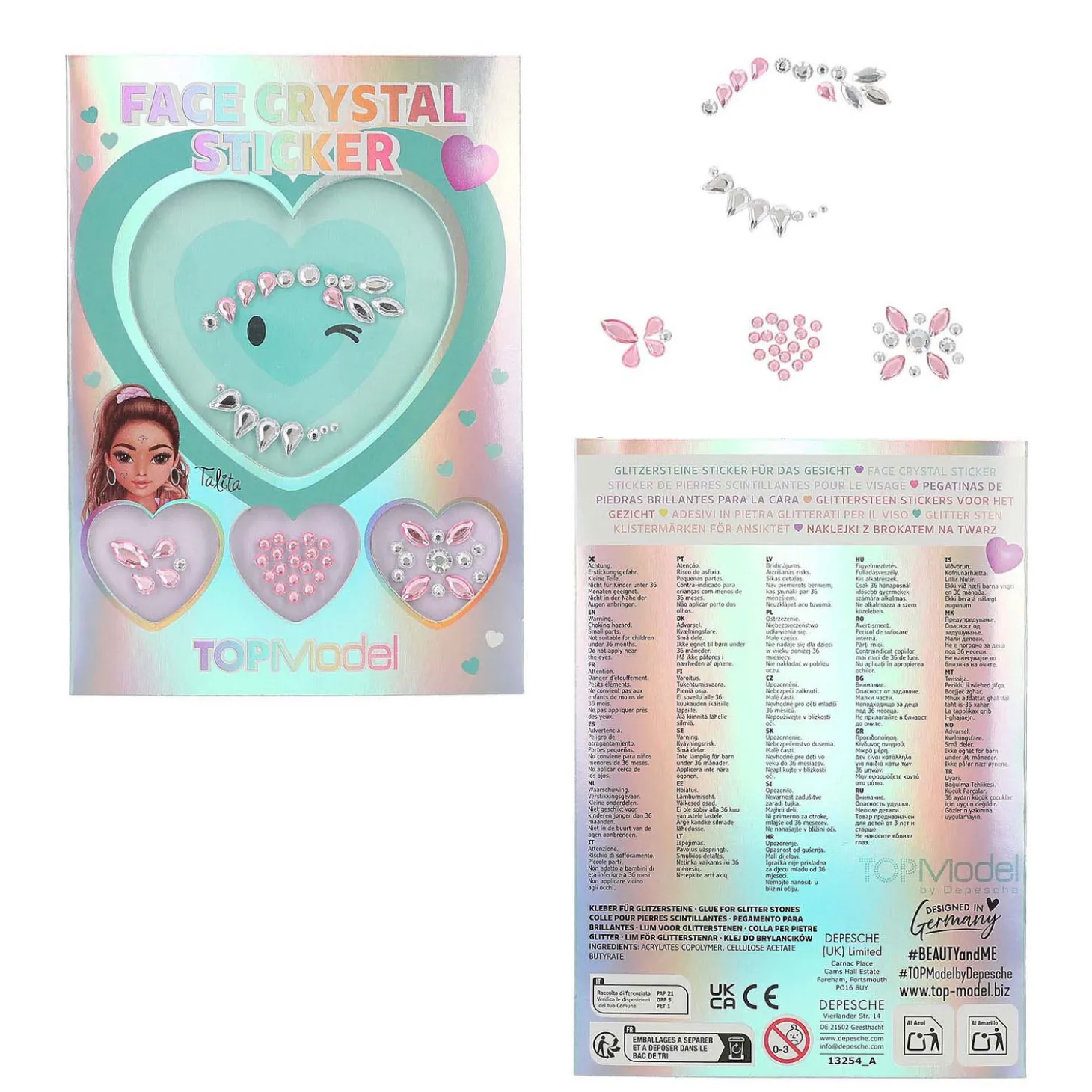 TOPModel Face Crystal Stickers Beauty and Me