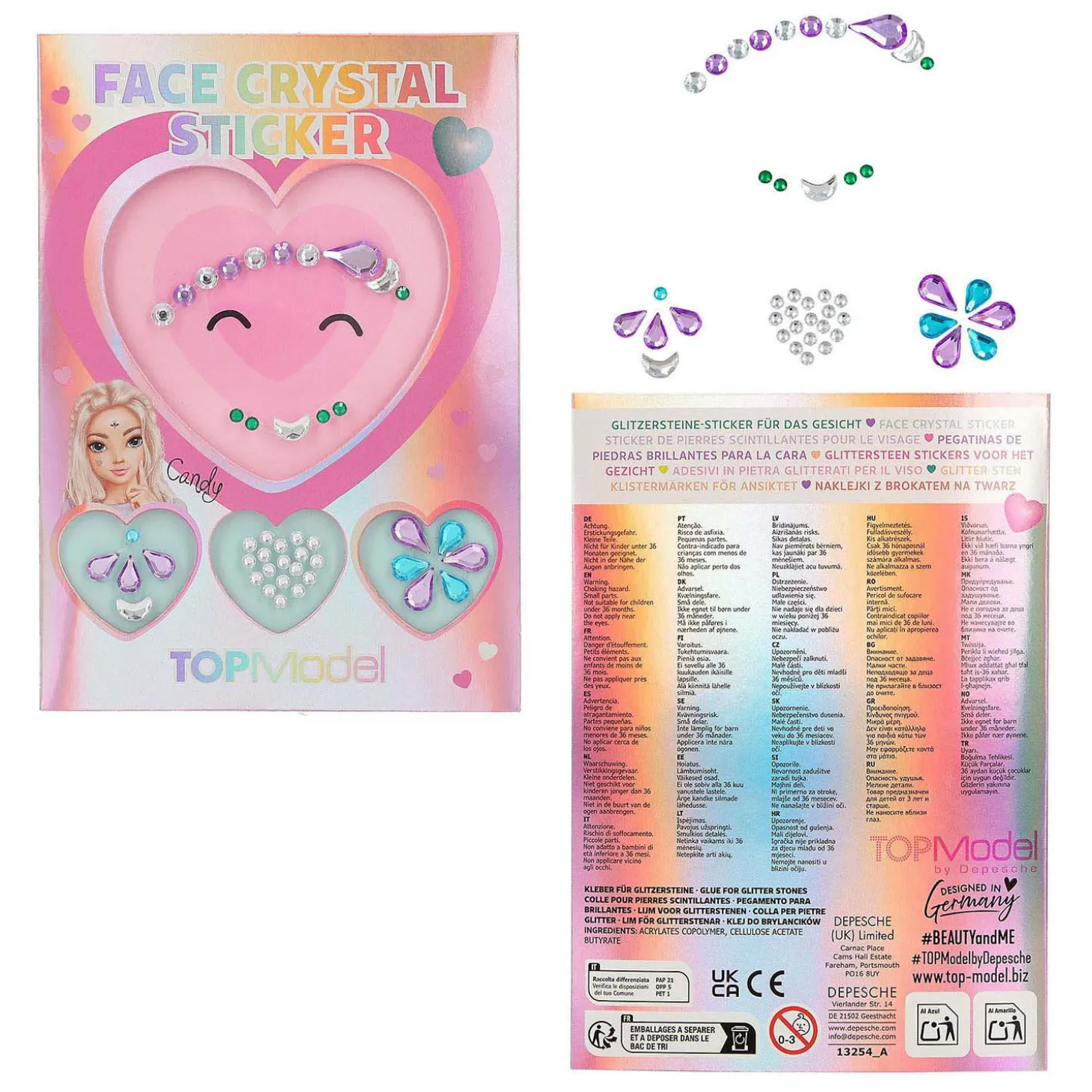 TOPModel Face Crystal Stickers Beauty and Me