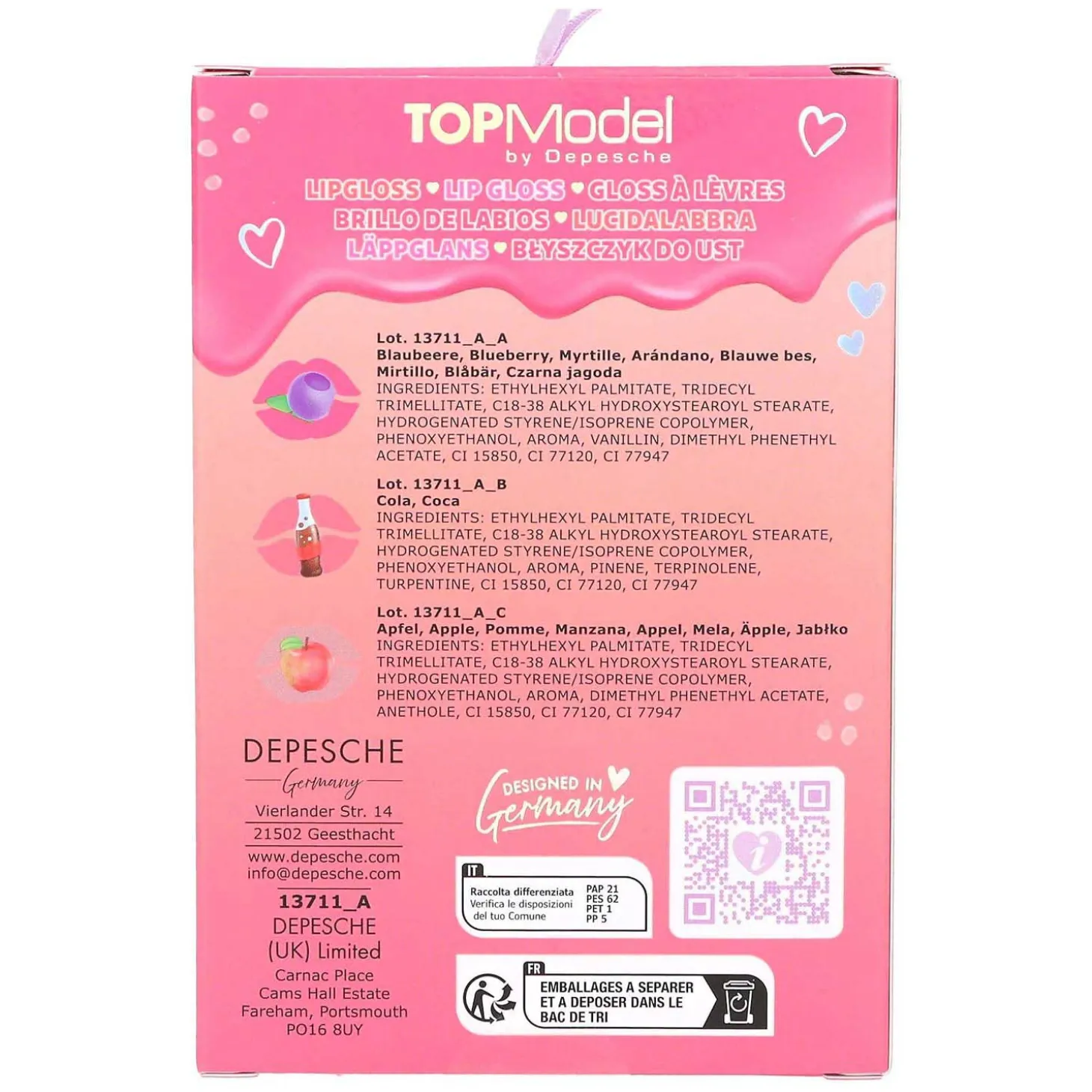 TOPModel Lipgloss Beauty and Me - 3st.