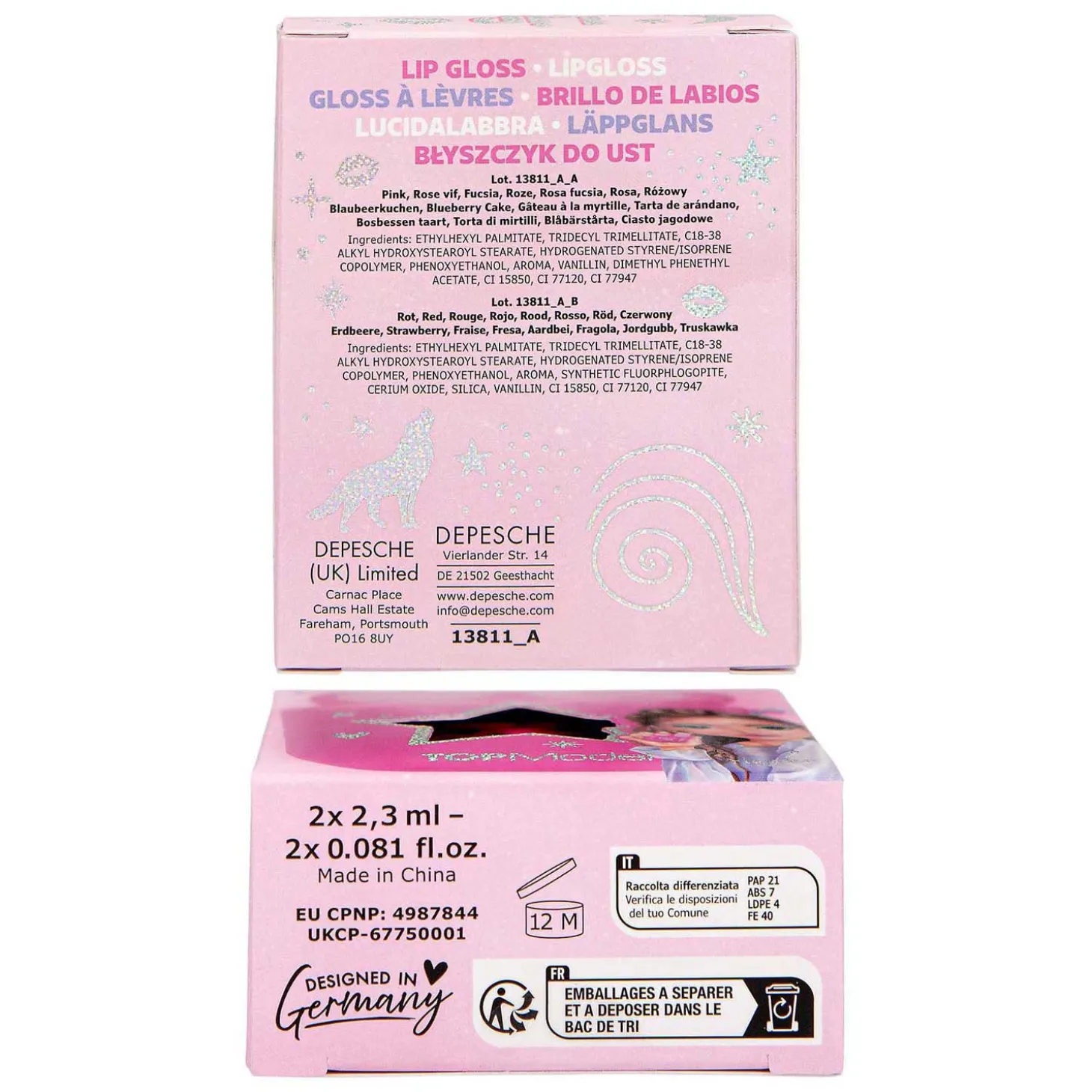 TOPModel Lipgloss in Oordopjes Doosje - 2st.