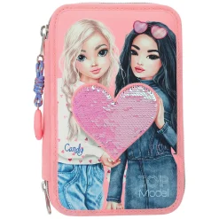 TOPModel 3-Vaks Etui met Wrijfpailetten