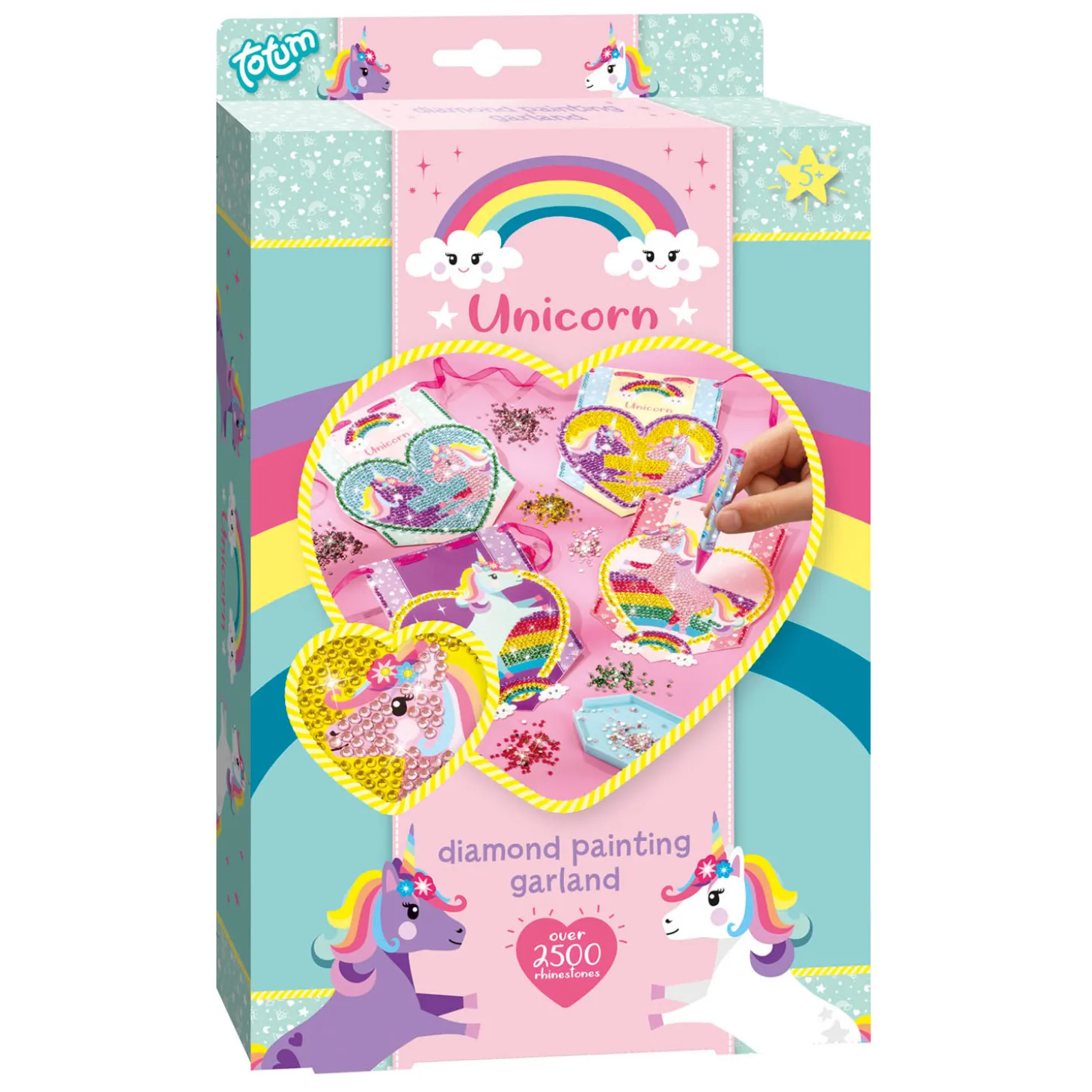 Totum Eenhoorn - Versier je eigen Vlaggenlijn met Diamantjes