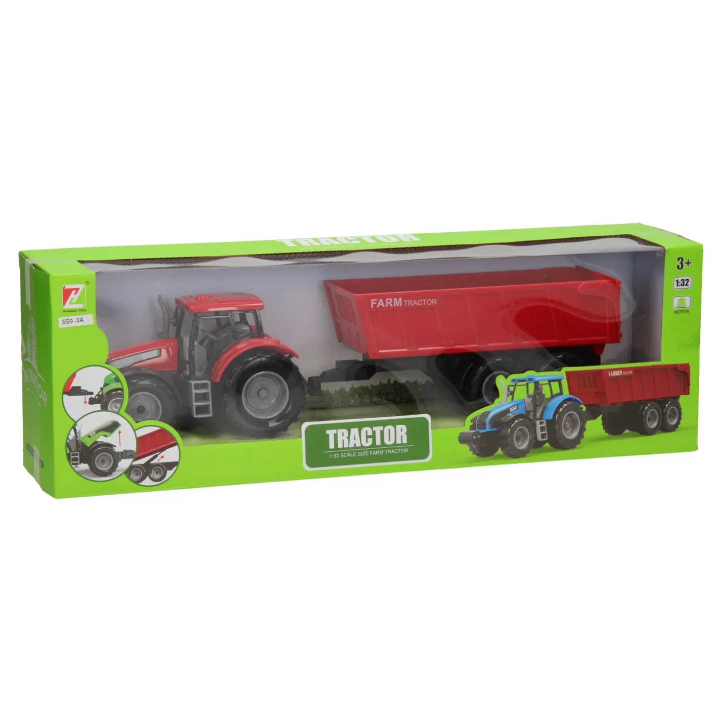 Tractor met Aanhanger 1:32