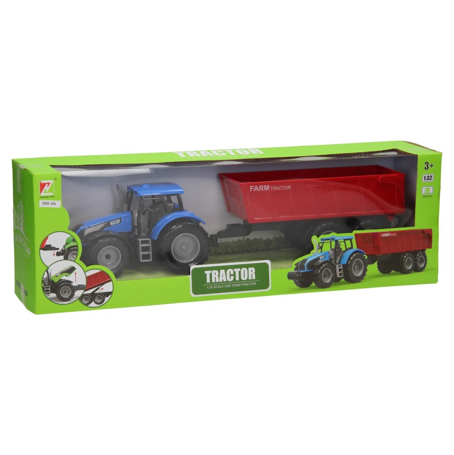 Tractor met Aanhanger 1:32