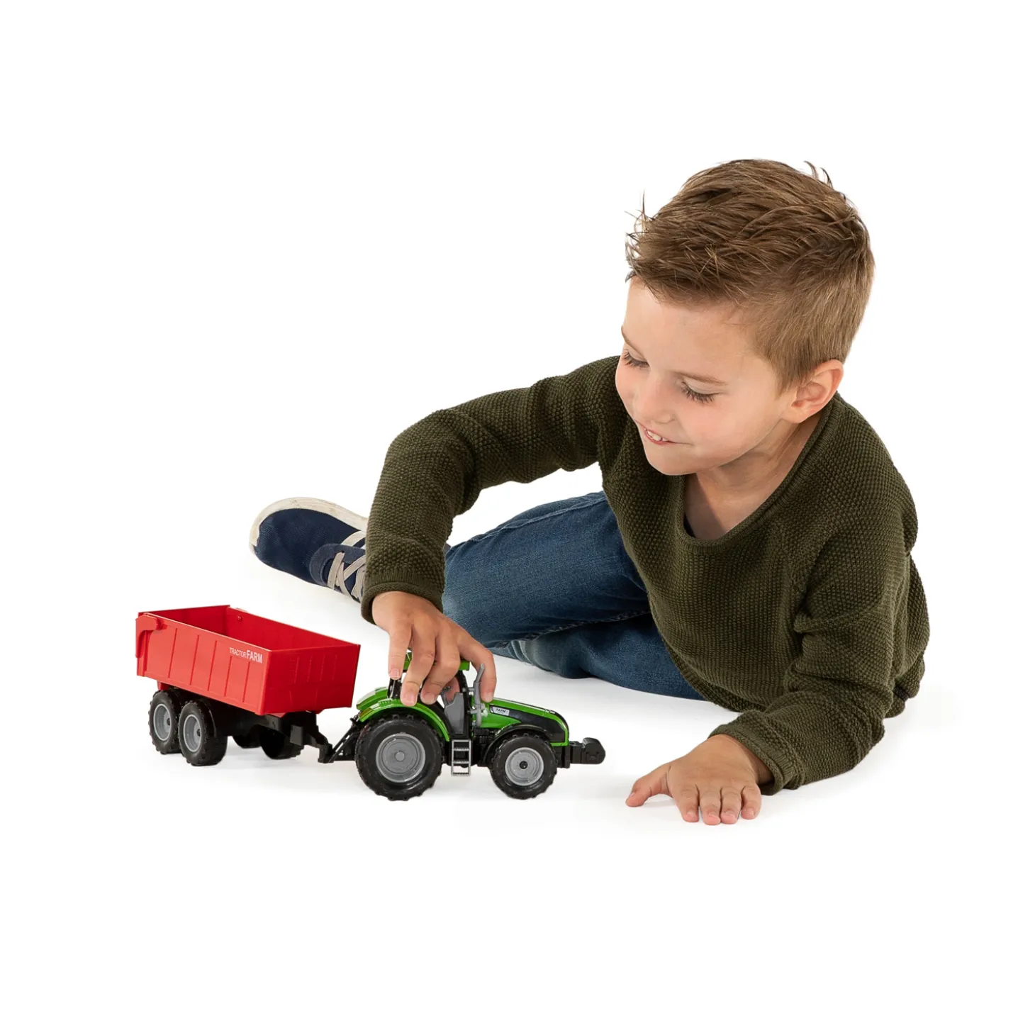 Tractor met Aanhanger 1:32