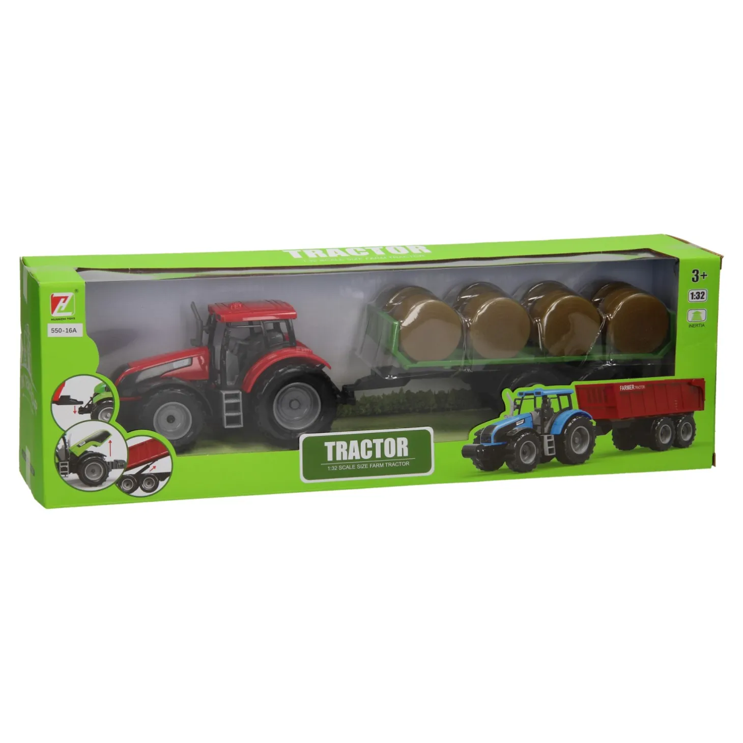 Tractor met Balenwagen 1:32