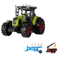 Tractor Schudder met Twee Aanhangers