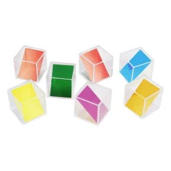 Transparante Gekleurde Kubussen - 5 cm - 18dlg