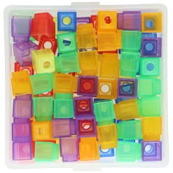 Transparante Gekleurde Telblokjes - 90st.