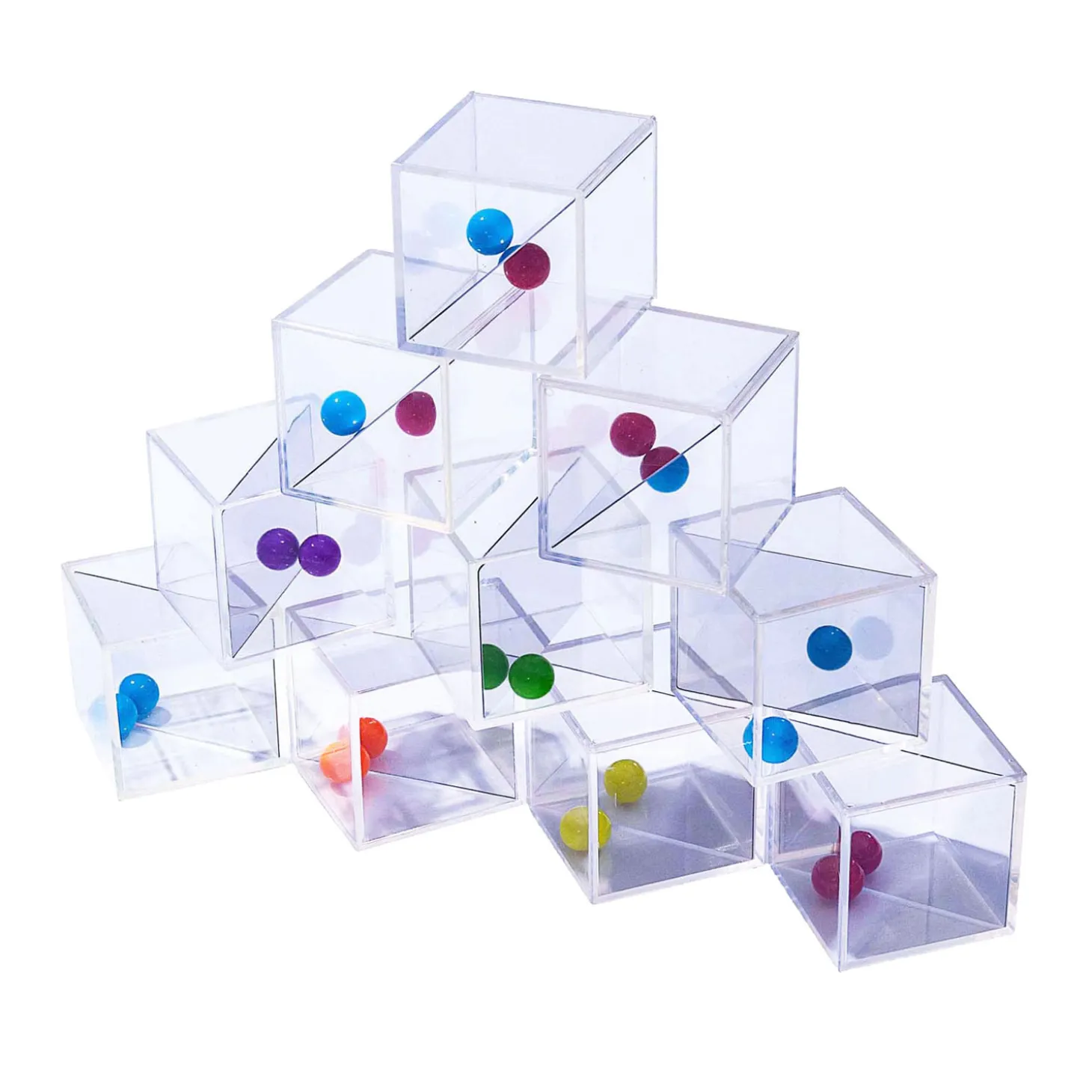 Transparante Spiegelblokken - 5 cm - 18dlg