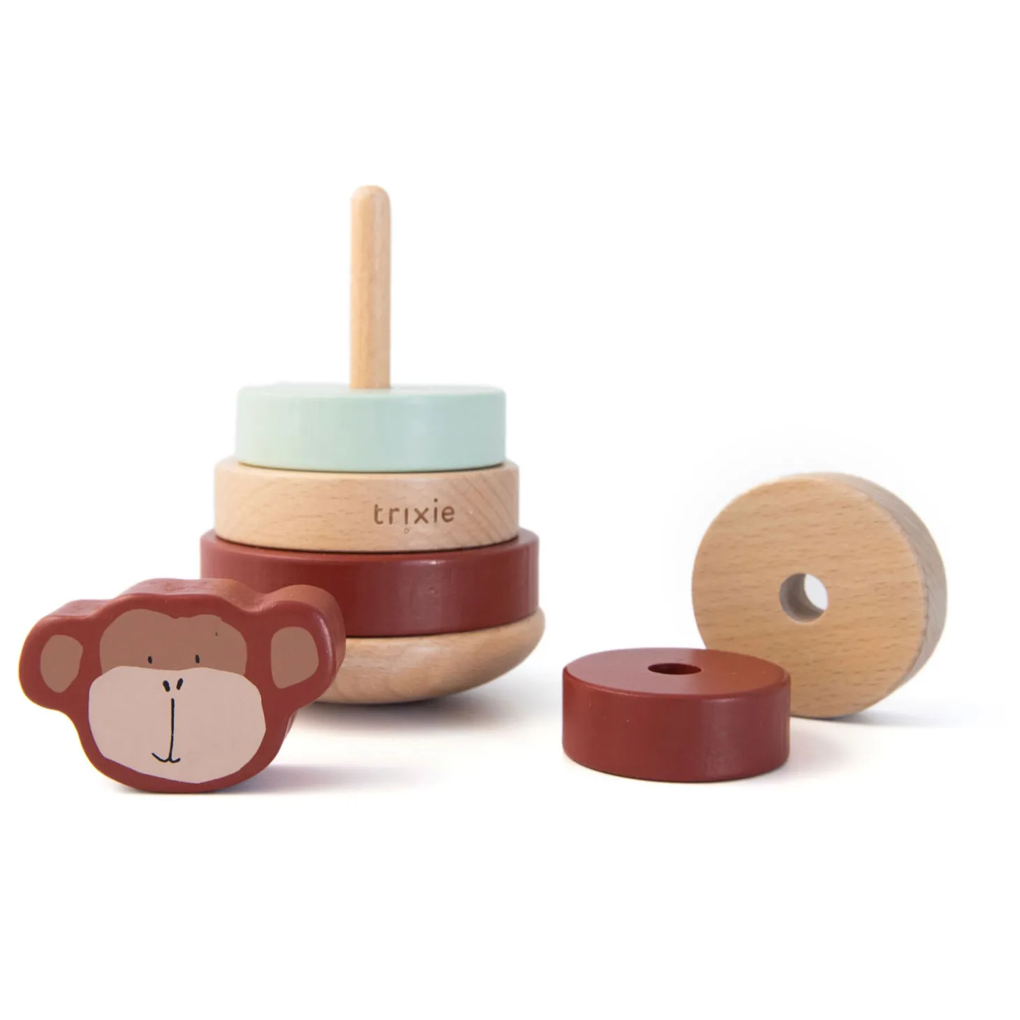 Trixie Houten Stapelspeelgoed - Mr. Monkey, 7dlg.