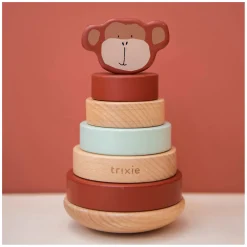 Trixie Houten Stapelspeelgoed - Mr. Monkey, 7dlg.