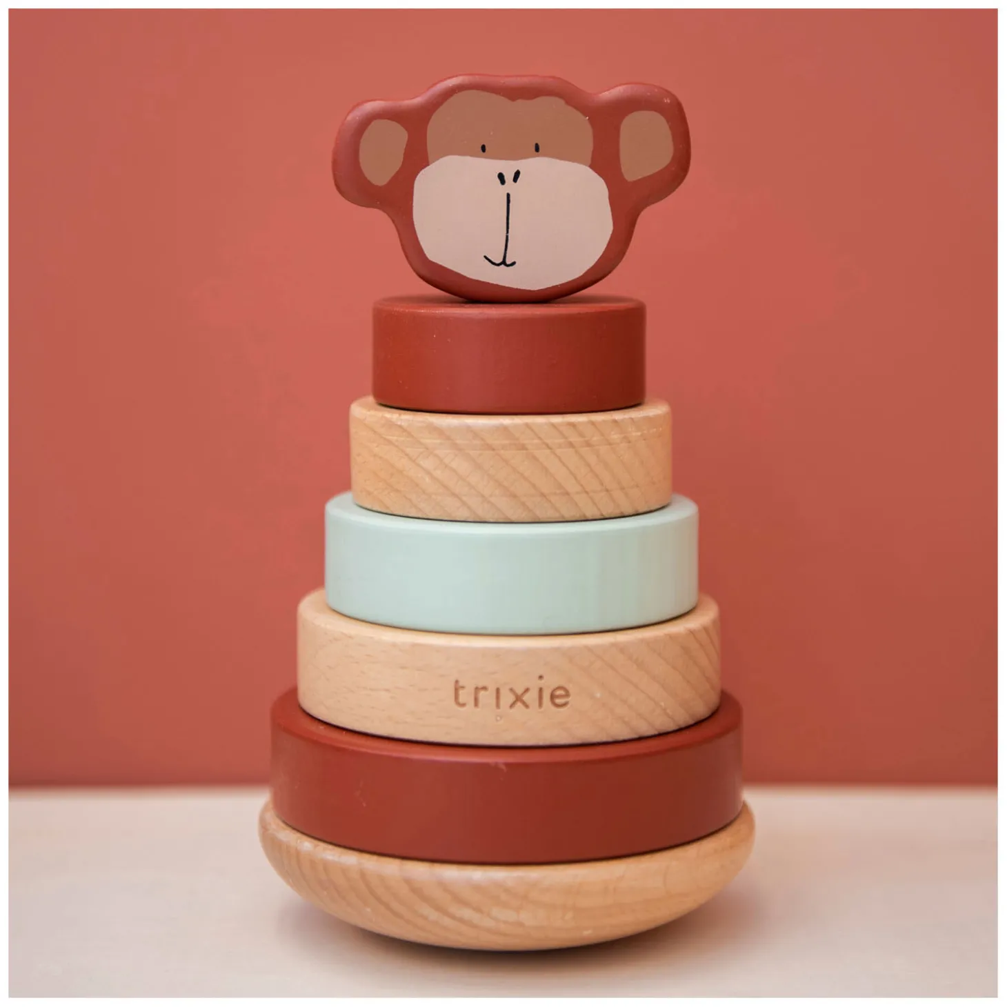 Trixie Houten Stapelspeelgoed - Mr. Monkey, 7dlg.