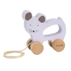 Trixie Houten Trekfiguur  - Mrs. Mouse