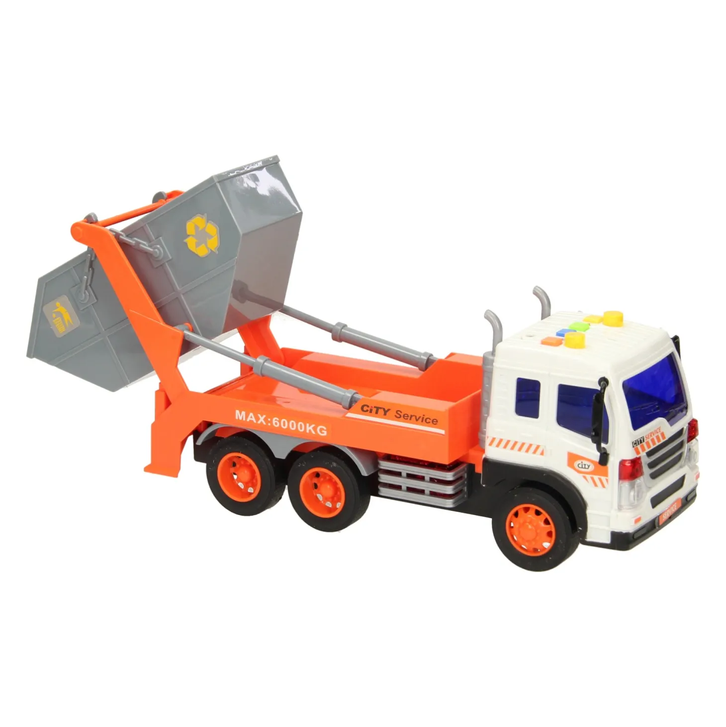 Truck met Afzetbak met Licht en Geluid